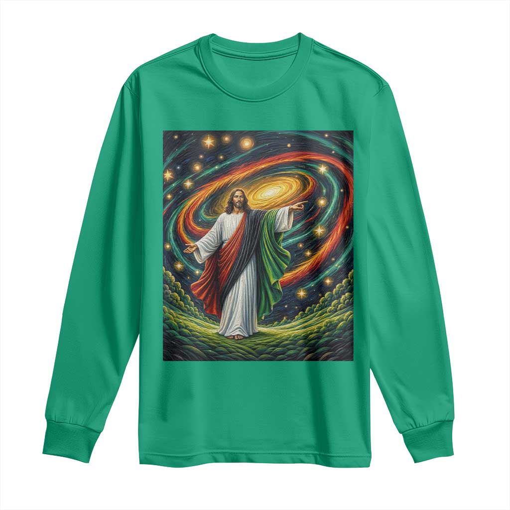 Black Jesus Juneteenth Long Sleeve Shirt African American Christian Pride
