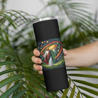 Black Jesus Juneteenth Skinny Tumbler African American Christian Pride