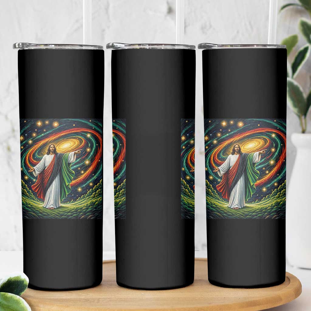 Black Jesus Juneteenth Skinny Tumbler African American Christian Pride