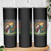 Black Jesus Juneteenth Skinny Tumbler African American Christian Pride