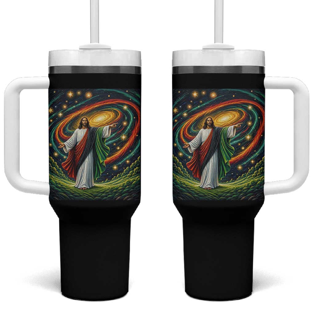 Black Jesus Juneteenth Tumbler With Handle African American Christian Pride