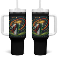 Black Jesus Juneteenth Tumbler With Handle African American Christian Pride