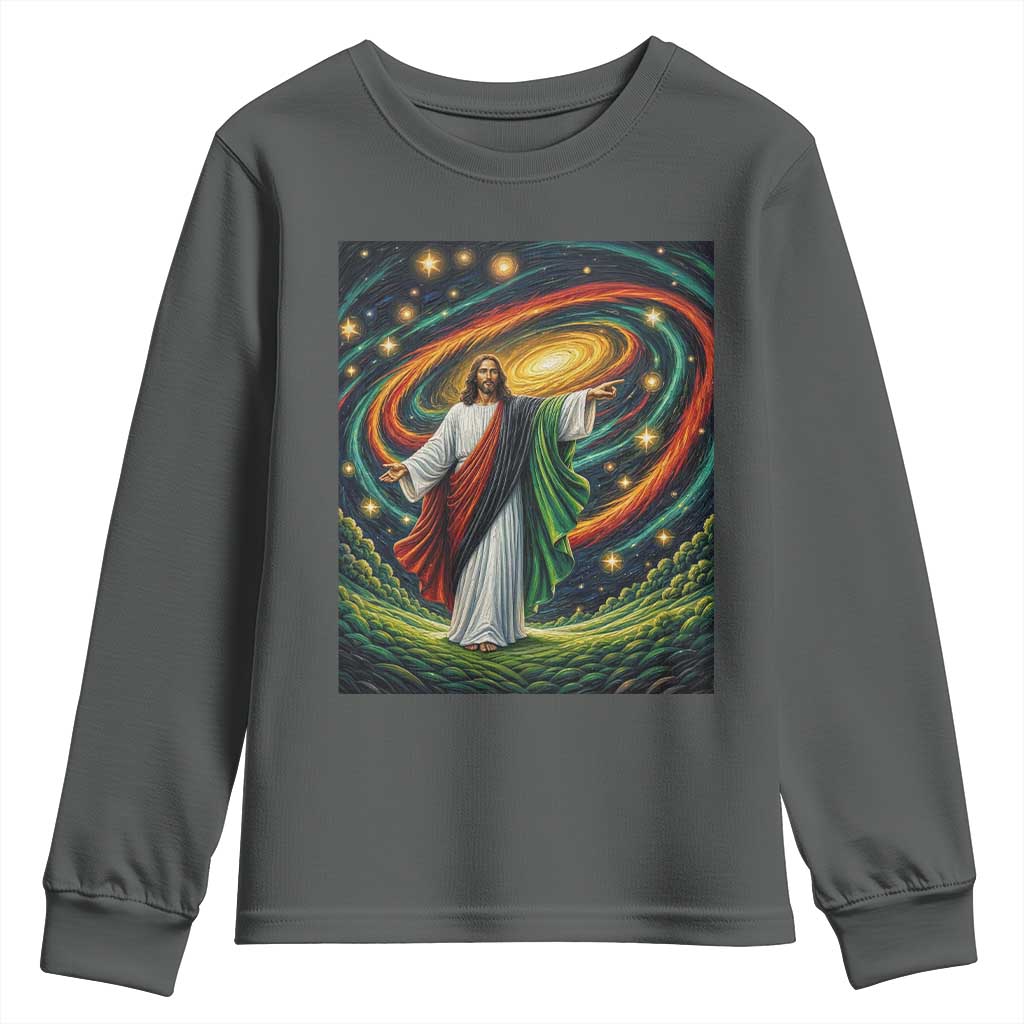 Black Jesus Juneteenth Youth Sweatshirt African American Christian Pride