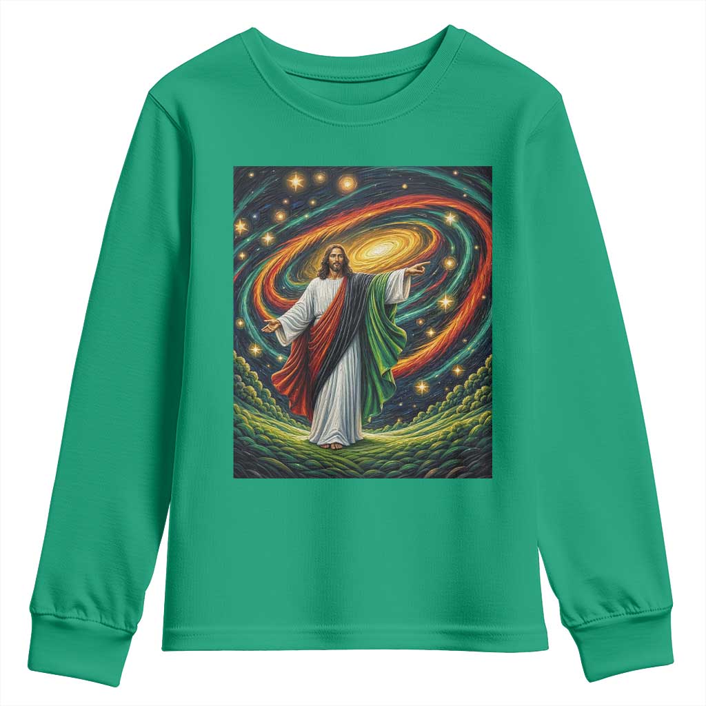 Black Jesus Juneteenth Youth Sweatshirt African American Christian Pride