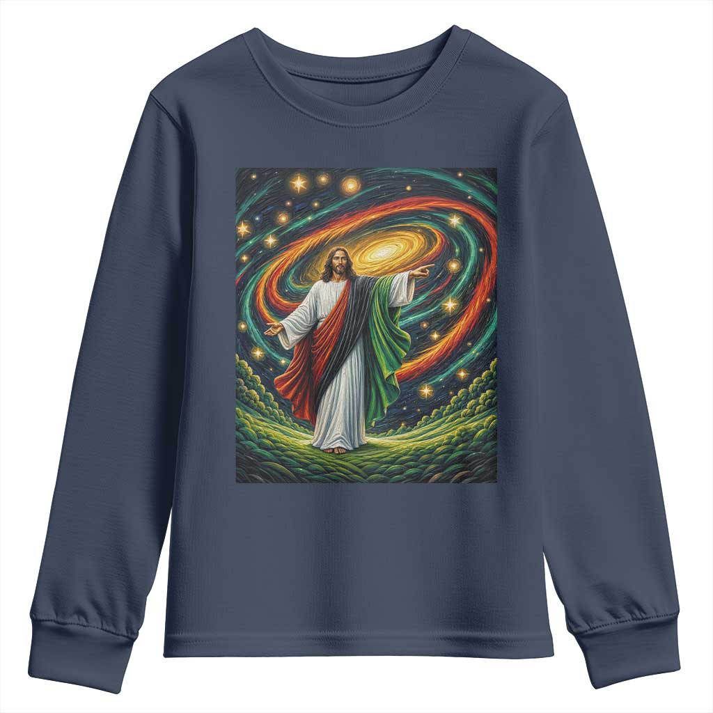 Black Jesus Juneteenth Youth Sweatshirt African American Christian Pride