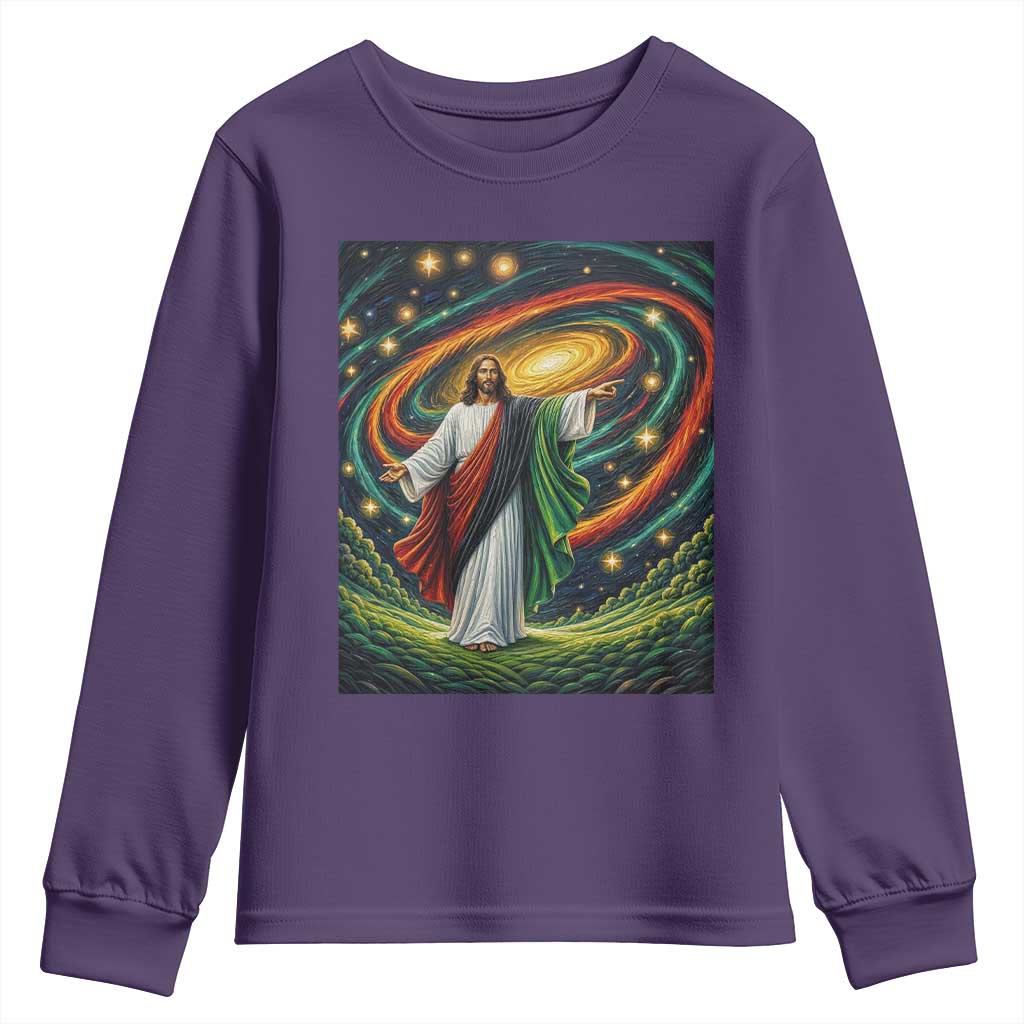 Black Jesus Juneteenth Youth Sweatshirt African American Christian Pride