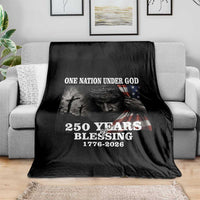 One Nation Under God 250th Anniversary Throw Blanket American Patriotic Faith