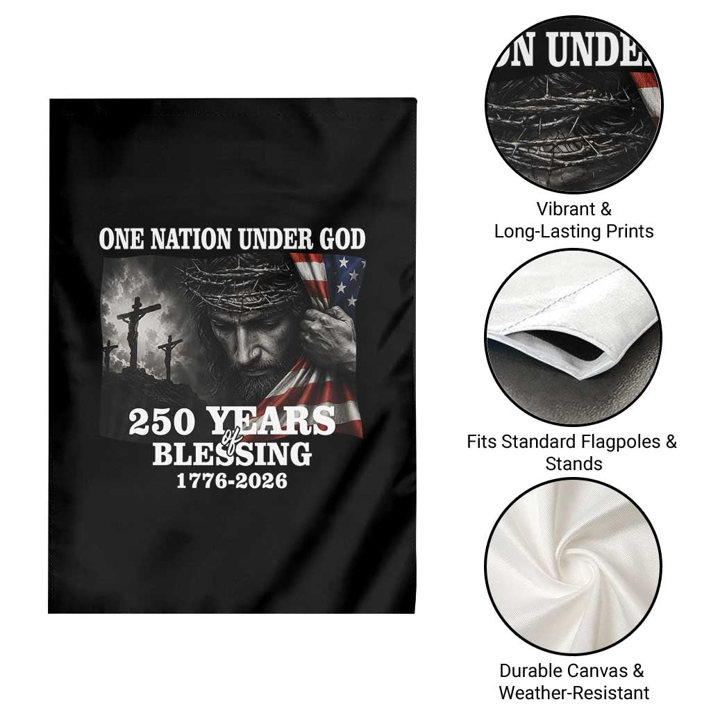 One Nation Under God 250th Anniversary Garden Flag American Patriotic Faith