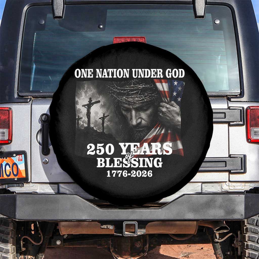 One Nation Under God 250th Anniversary Spare Tire Cover American Patriotic Faith