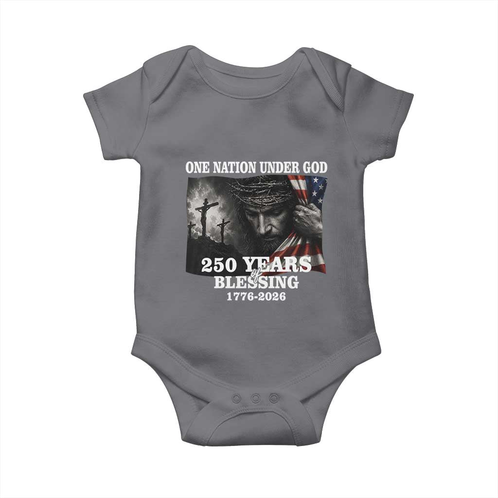 One Nation Under God 250th Anniversary Baby Onesie American Patriotic Faith