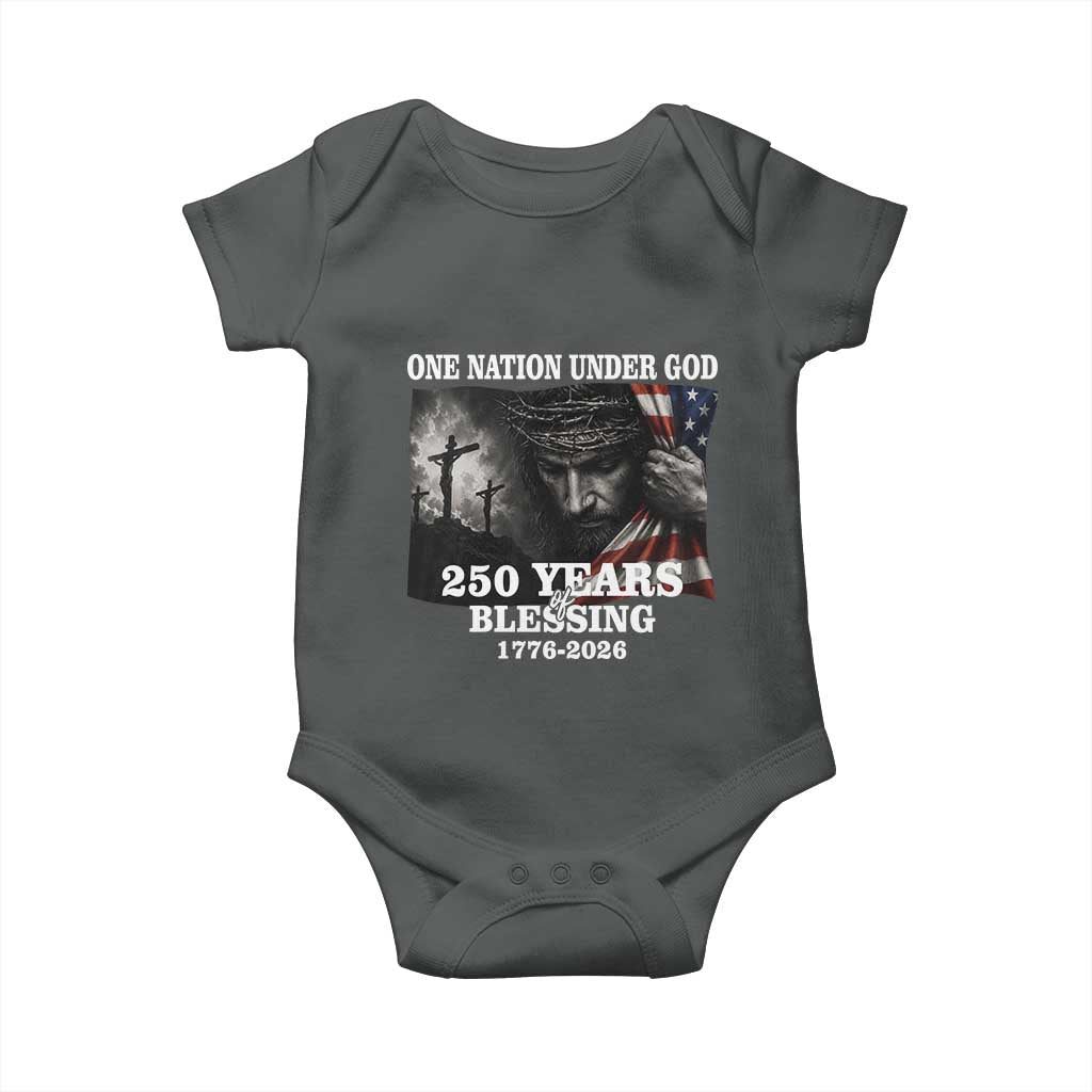 One Nation Under God 250th Anniversary Baby Onesie American Patriotic Faith