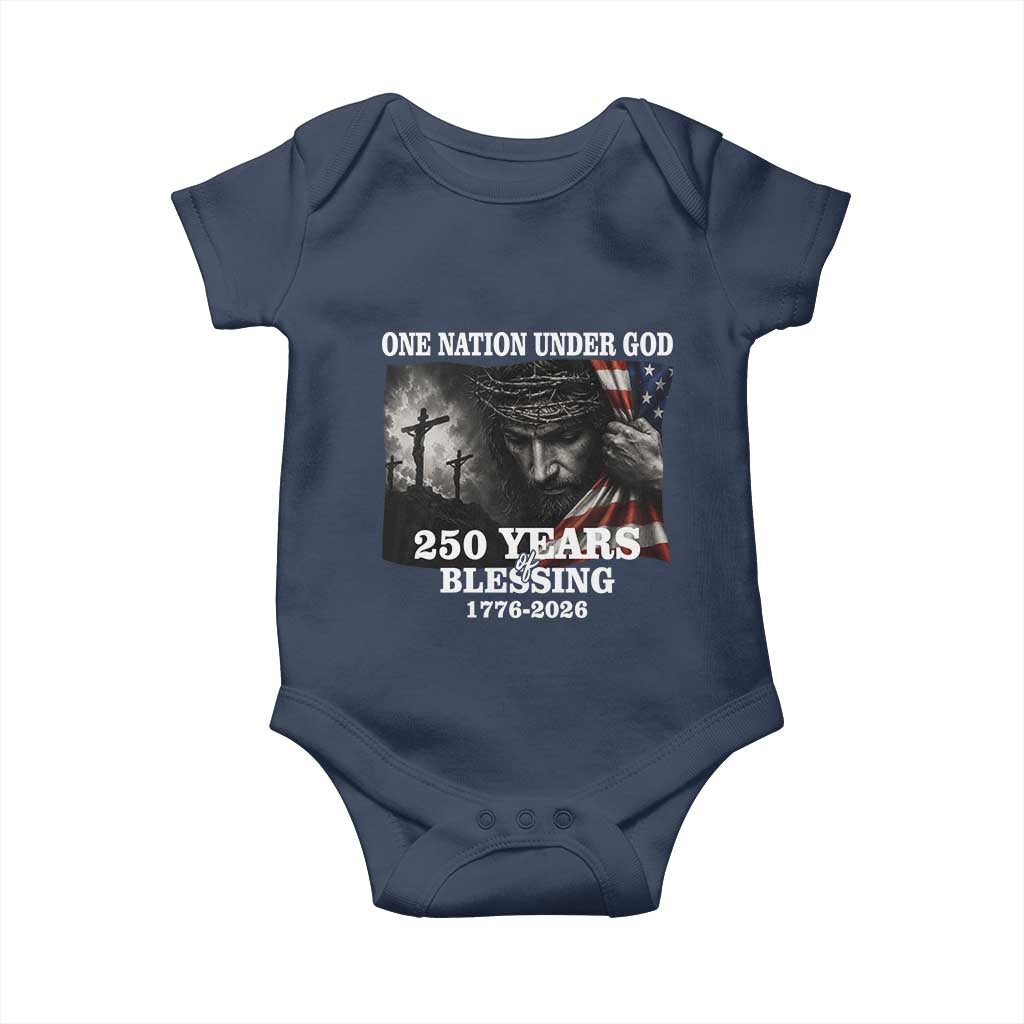 One Nation Under God 250th Anniversary Baby Onesie American Patriotic Faith