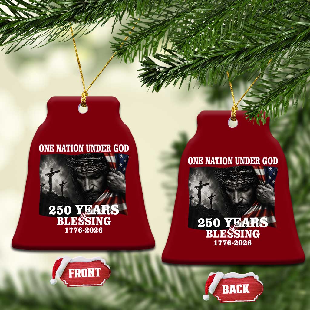 One Nation Under God 250th Anniversary Ceramic Ornament American Patriotic Faith
