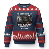 One Nation Under God 250th Anniversary Ugly Christmas Sweater American Patriotic Faith
