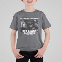 One Nation Under God 250th Anniversary T Shirt For Kid American Patriotic Faith