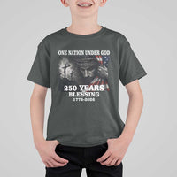 One Nation Under God 250th Anniversary T Shirt For Kid American Patriotic Faith