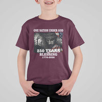 One Nation Under God 250th Anniversary T Shirt For Kid American Patriotic Faith