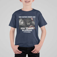 One Nation Under God 250th Anniversary T Shirt For Kid American Patriotic Faith