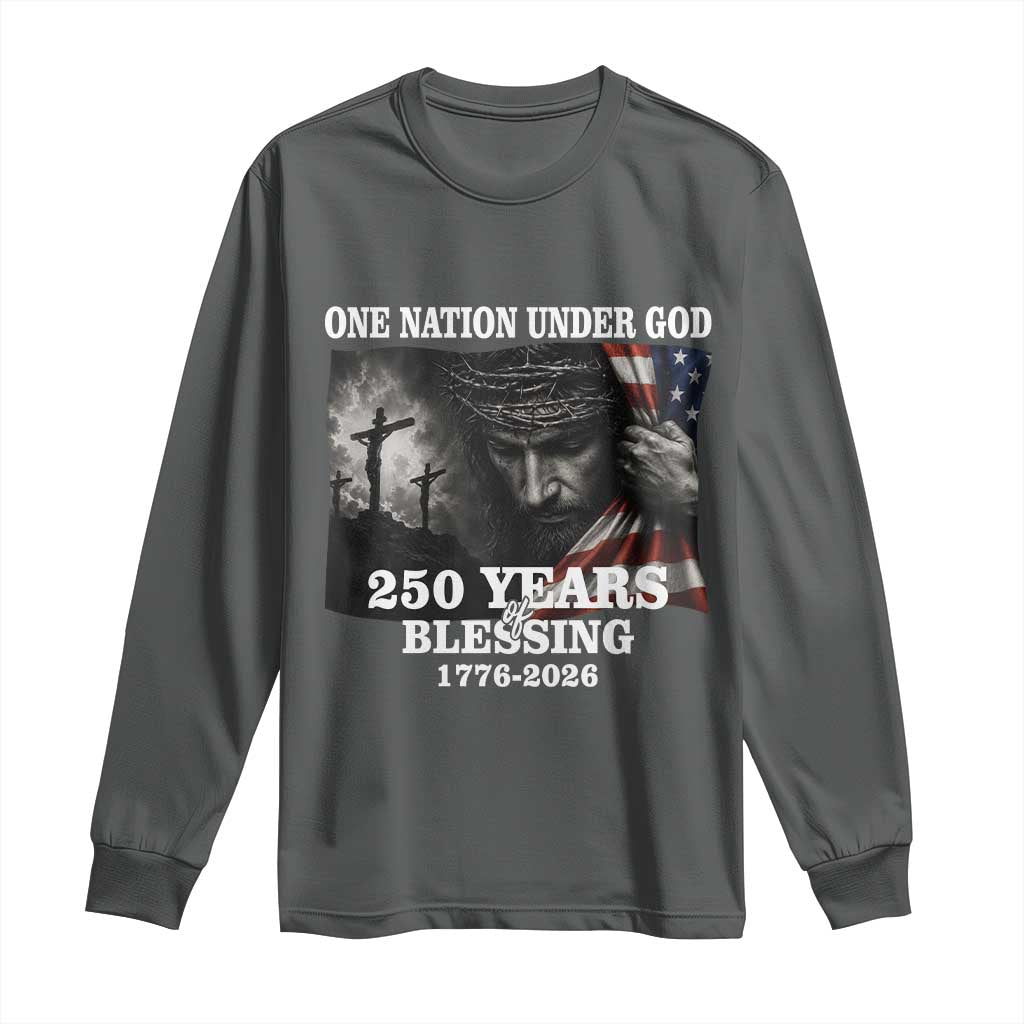 One Nation Under God 250th Anniversary Long Sleeve Shirt American Patriotic Faith
