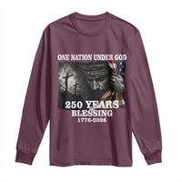 One Nation Under God 250th Anniversary Long Sleeve Shirt American Patriotic Faith