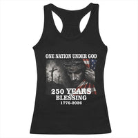 One Nation Under God 250th Anniversary Racerback Tank Top American Patriotic Faith