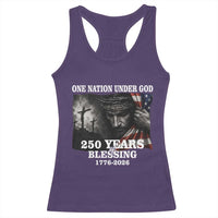 One Nation Under God 250th Anniversary Racerback Tank Top American Patriotic Faith