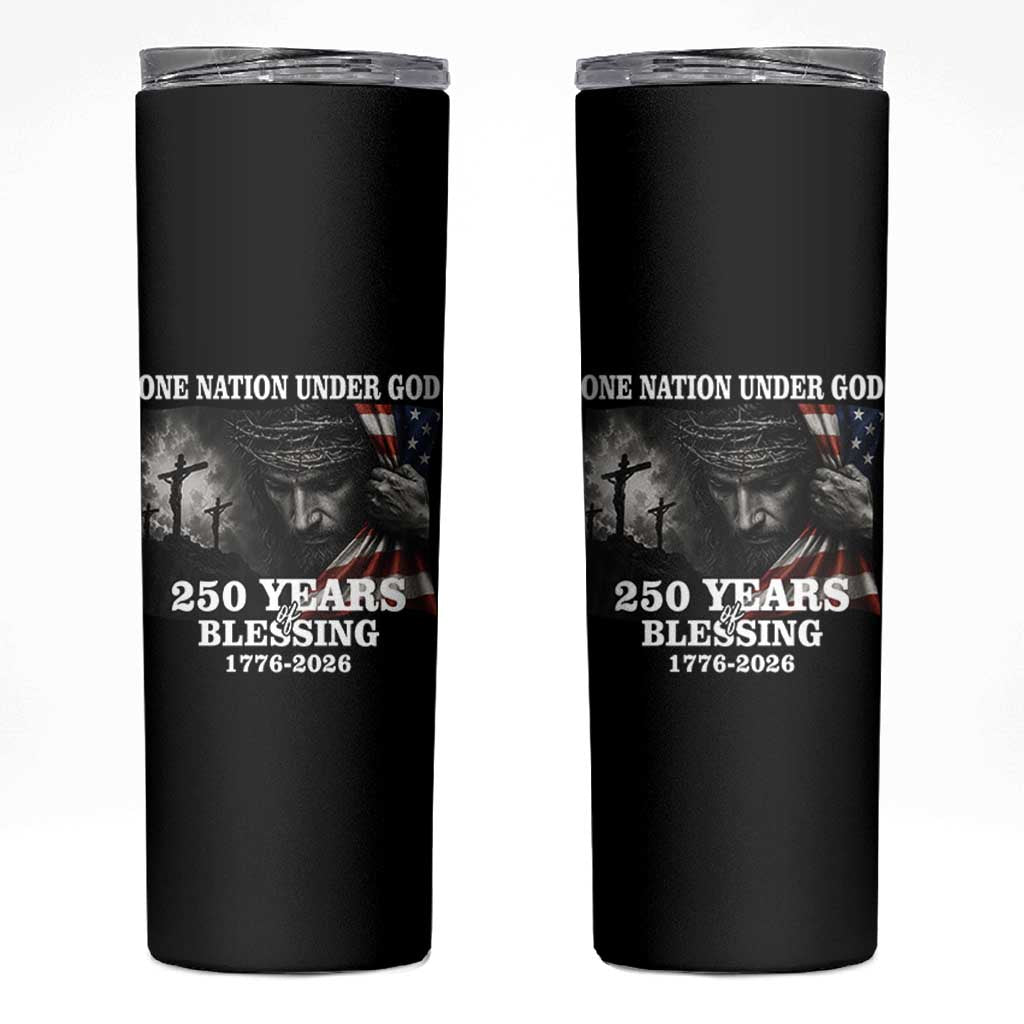 One Nation Under God 250th Anniversary Skinny Tumbler American Patriotic Faith