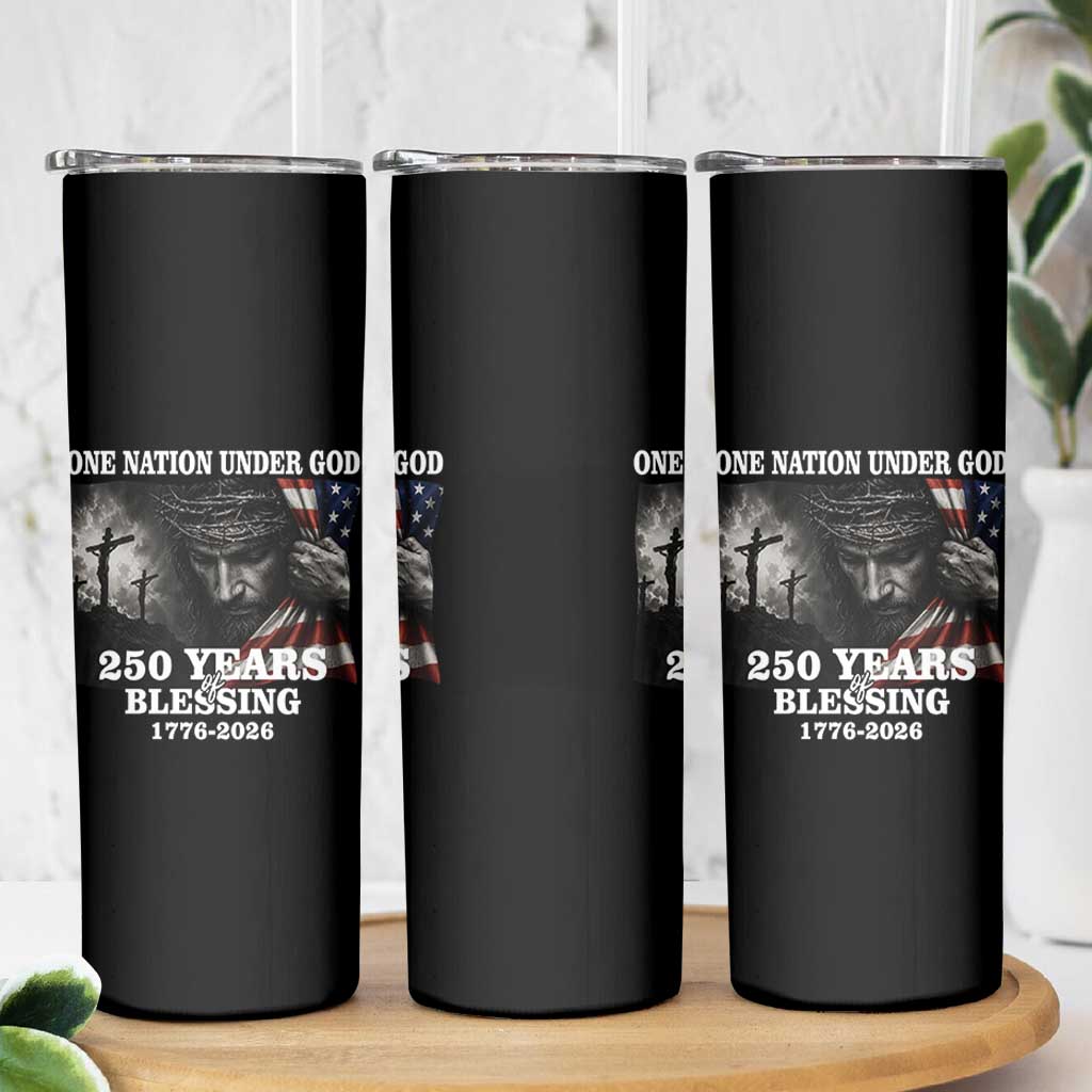 One Nation Under God 250th Anniversary Skinny Tumbler American Patriotic Faith