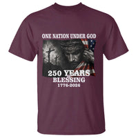 One Nation Under God 250th Anniversary T Shirt American Patriotic Faith