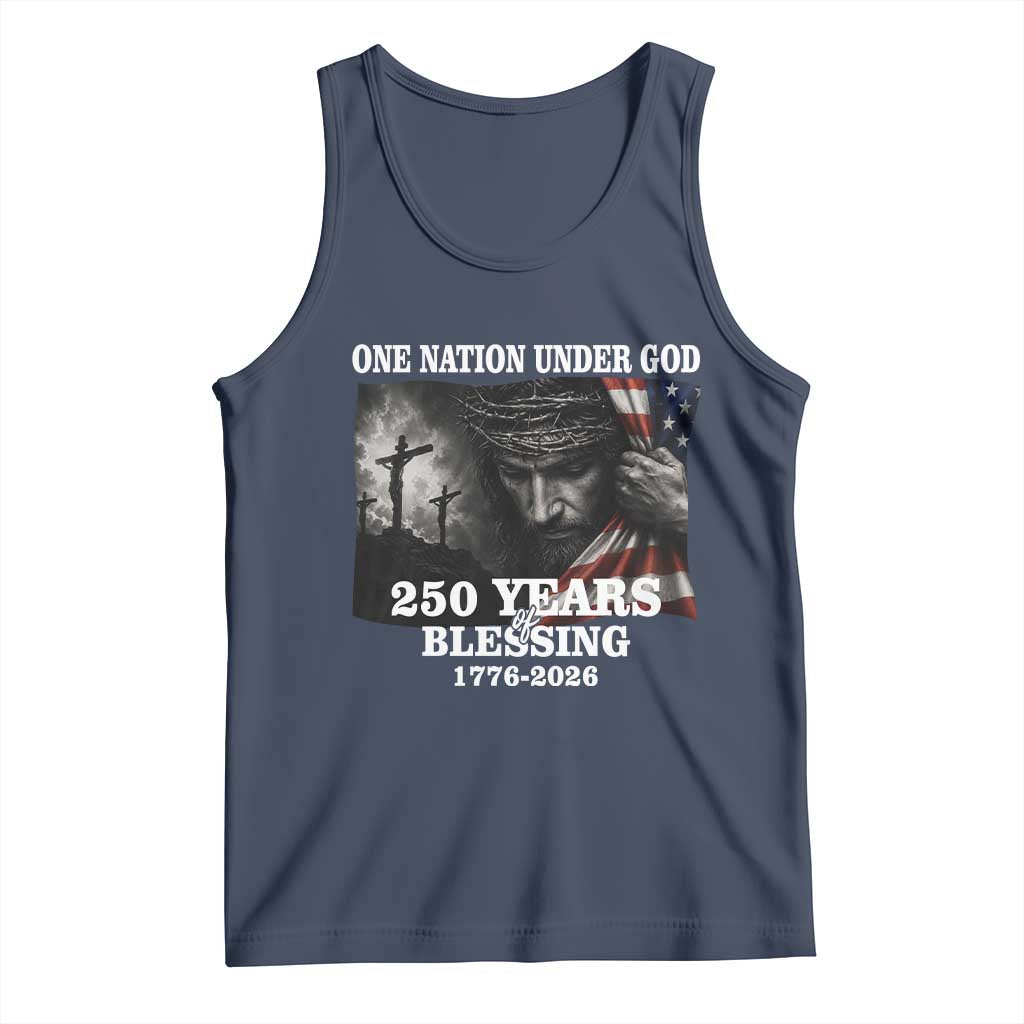 One Nation Under God 250th Anniversary Tank Top American Patriotic Faith