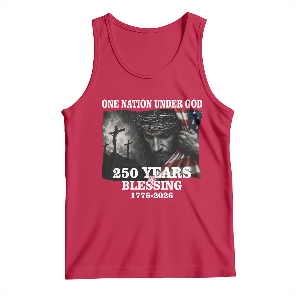 One Nation Under God 250th Anniversary Tank Top American Patriotic Faith