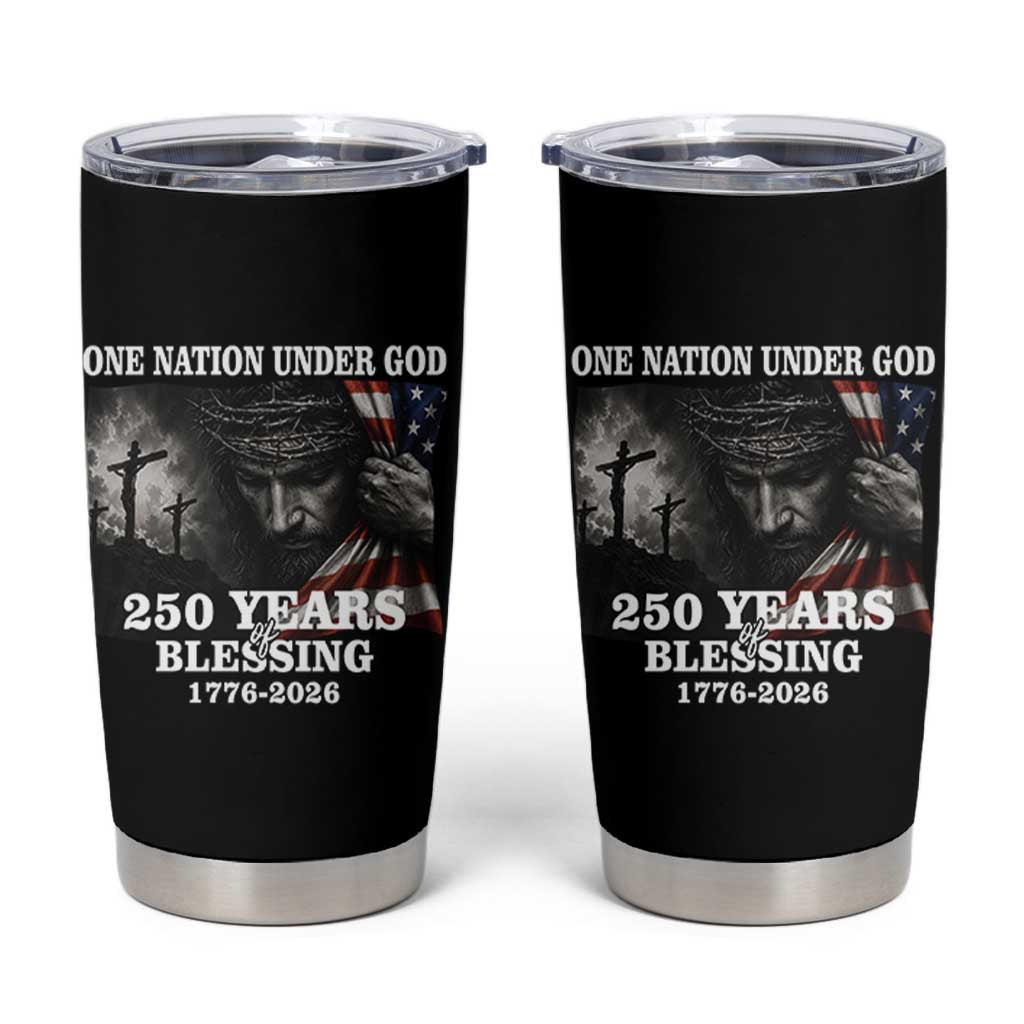 One Nation Under God 250th Anniversary Tumbler Cup American Patriotic Faith