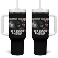 One Nation Under God 250th Anniversary Tumbler With Handle American Patriotic Faith