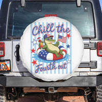 Funny Patriotic Alligator Spare Tire Cover Chill The Fourth Out