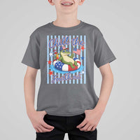 Funny Patriotic Alligator T Shirt For Kid Chill The Fourth Out