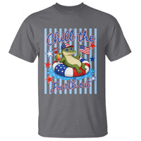 Funny Patriotic Alligator T Shirt Chill The Fourth Out