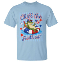 Funny Patriotic Alligator T Shirt Chill The Fourth Out