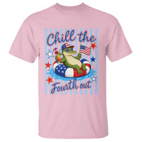 Funny Patriotic Alligator T Shirt Chill The Fourth Out
