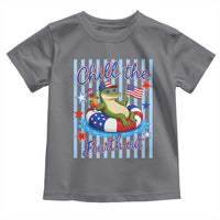 Funny Patriotic Alligator Toddler T Shirt Chill The Fourth Out