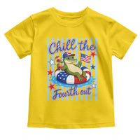 Funny Patriotic Alligator Toddler T Shirt Chill The Fourth Out