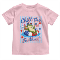 Funny Patriotic Alligator Toddler T Shirt Chill The Fourth Out