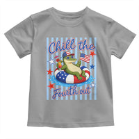 Funny Patriotic Alligator Toddler T Shirt Chill The Fourth Out
