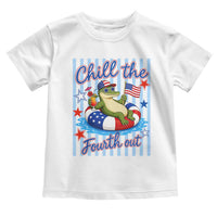 Funny Patriotic Alligator Toddler T Shirt Chill The Fourth Out