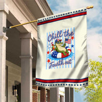 Funny Patriotic Alligator Patriotic Garden Flag Chill The Fourth Out