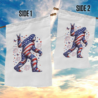 Funny Patriotic Bigfoot Garden Flag 4th Of July Freedom