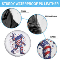 Funny Patriotic Bigfoot Spare Tire Cover 4th Of July Freedom