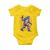 Funny Patriotic Bigfoot Baby Onesie 4th Of July Freedom