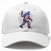 Funny Patriotic Bigfoot Baseball Cap 4th Of July Freedom