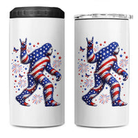 Funny Patriotic Bigfoot 4 in 1 Can Cooler Tumbler 4th Of July Freedom