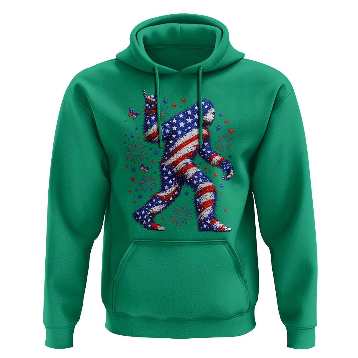 Funny Patriotic Bigfoot Hoodie 4th Of July Freedom
